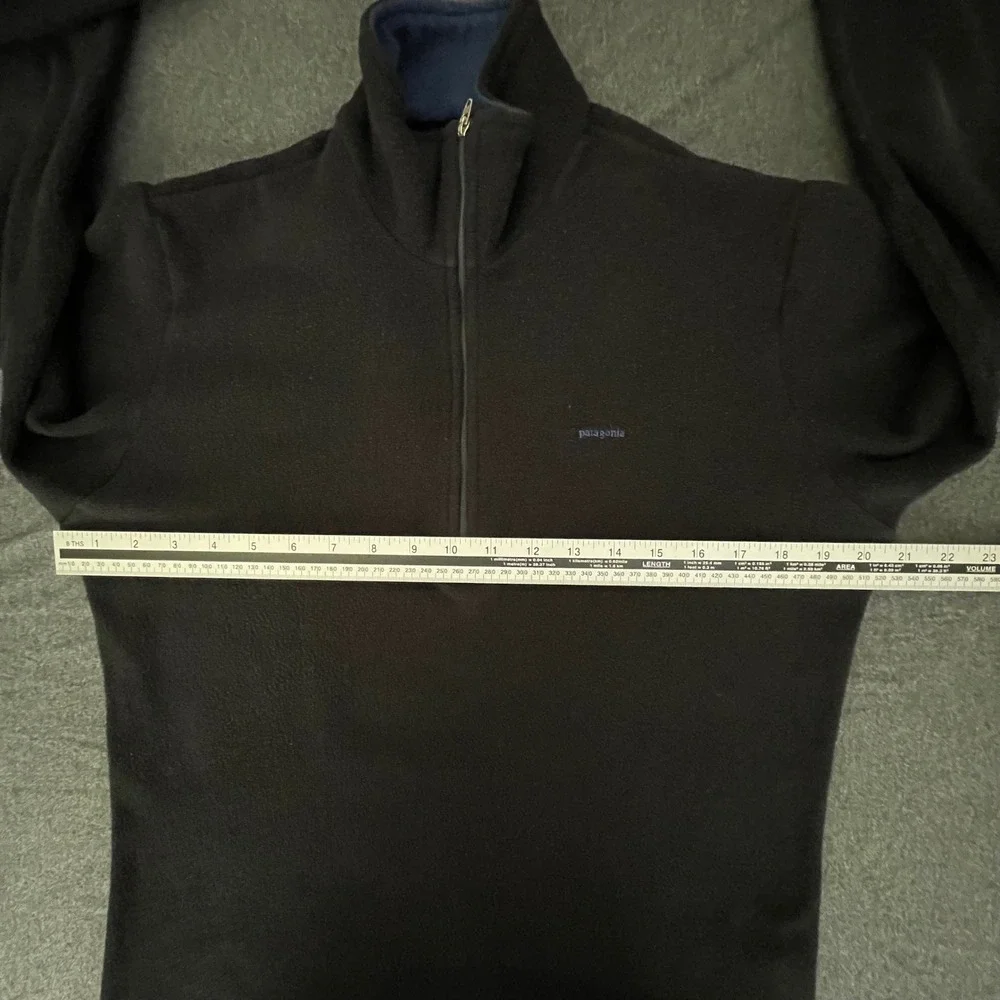 Vintage Patagonia Capilene Fleece Pullover Mens Small Black 1/4 Zip Made in‎ USA